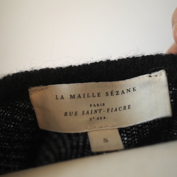 Sezane Black Women's Cardigan Sweater - Picture 3 of 3
